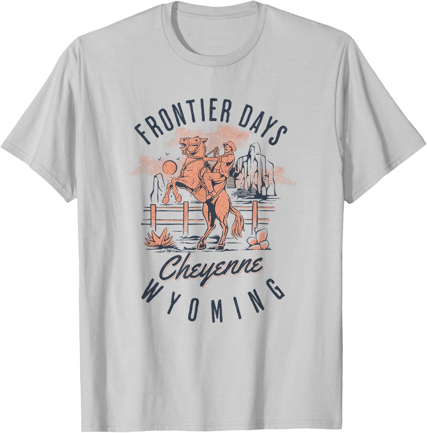 Cheyenne Wyoming Cowboys and Horse Frontier Days T-Shirt - T-Shirt | Ash
