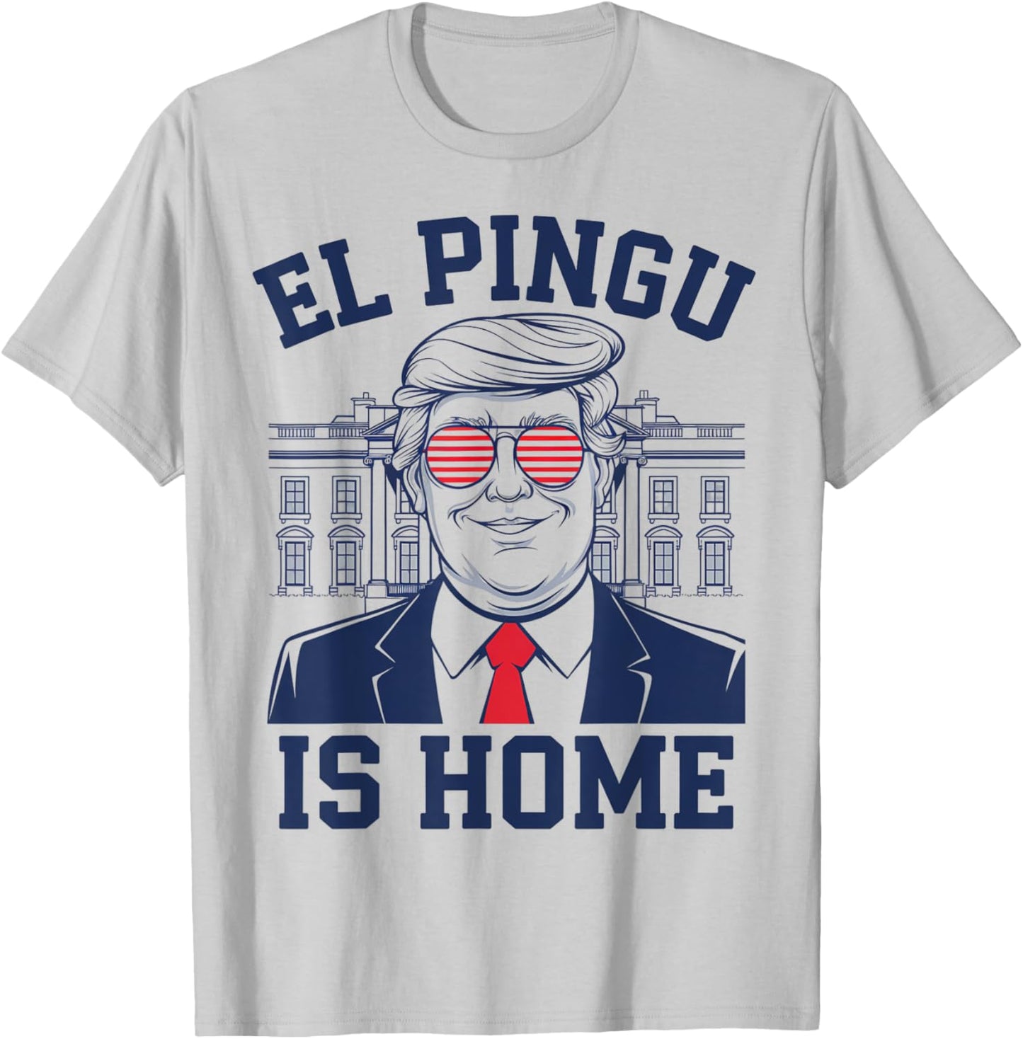 Funny Trump El Pingu is Home Cuban Saying Hialeah Miami 305 T-Shirt - T-Shirt | Ash