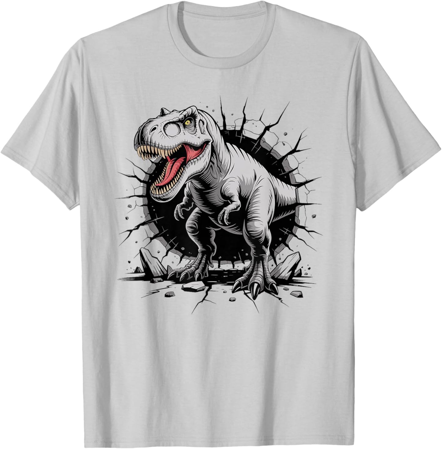 Dinosaurier T- REX Tyrannosaurus Rex Cooles Dino Jungen T-Shirt - T-Shirt | Ash