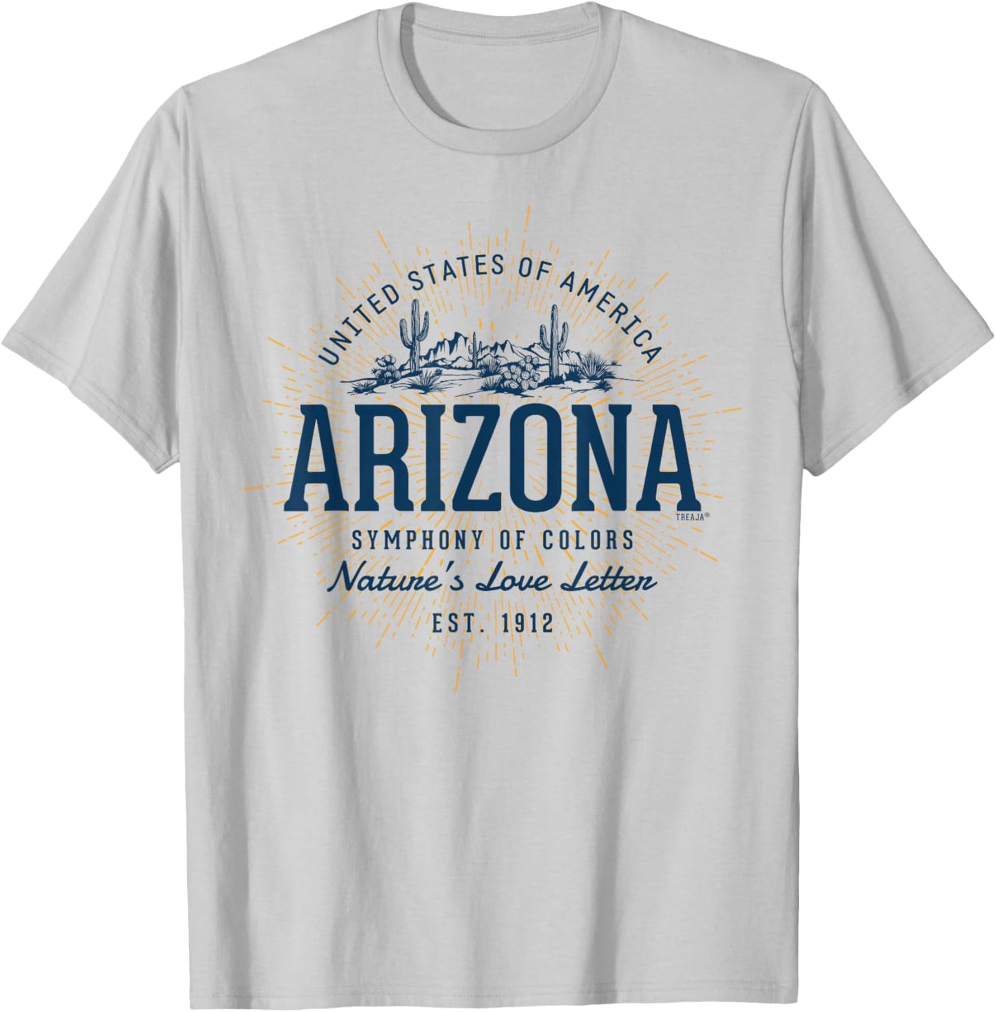 Vintage Styled State of Arizona Retro T-Shirt - T-Shirt | Ash