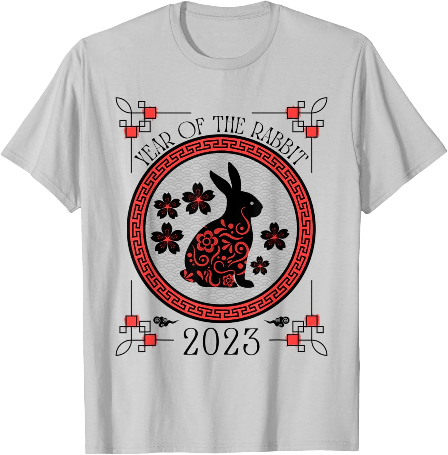 Chinese Happy New Year Of The Rabbit 2023 T-Shirt - T-Shirt | Ash