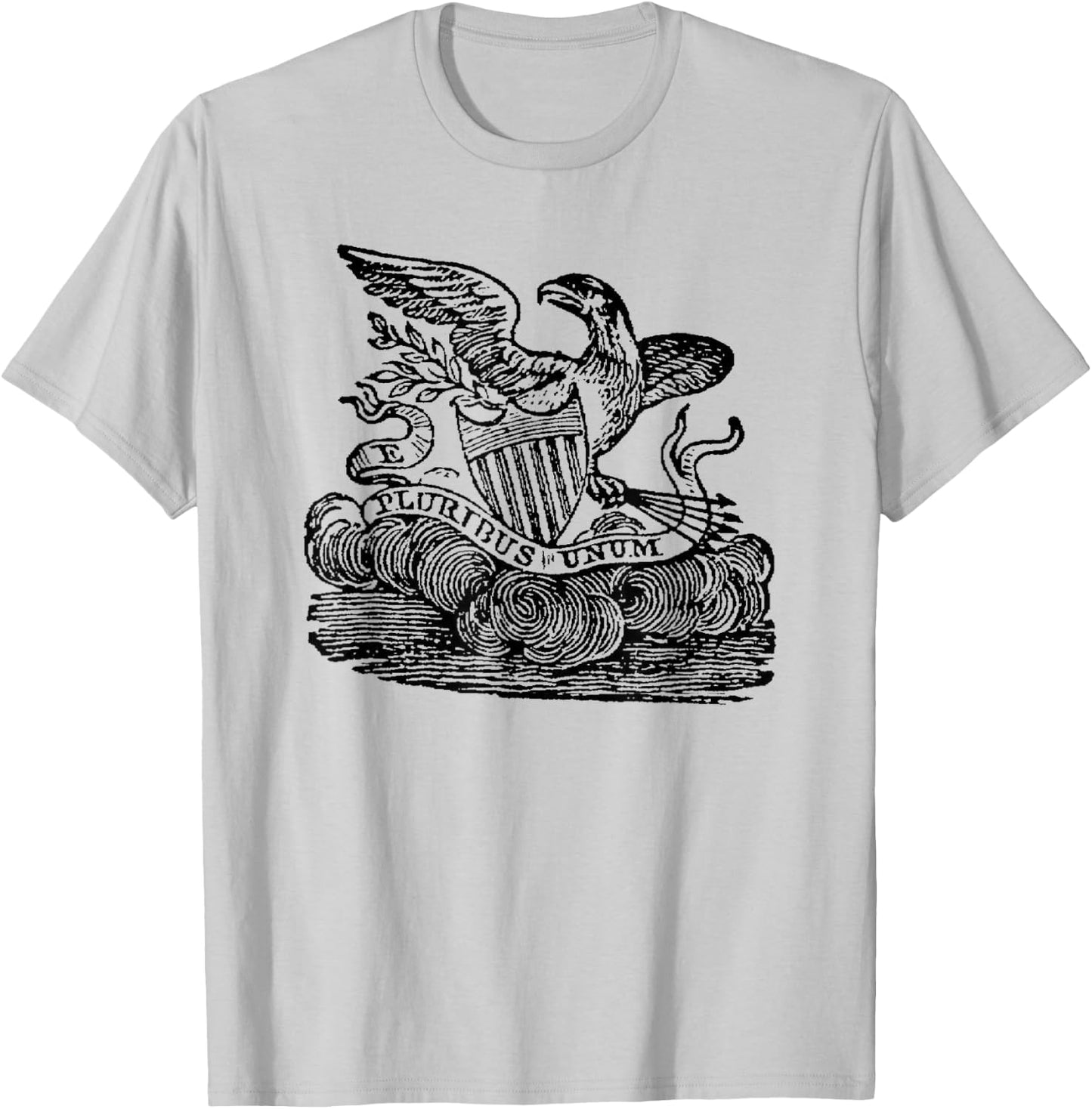 Revolutionary War-era American Eagle E Pluribus Unum T-Shirt - T-Shirt | Ash