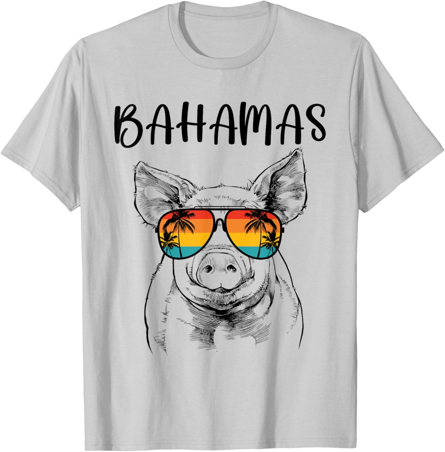 Bahamas Pig Bahamas Souvenir Family Vacation Trip T-Shirt - T-Shirt | Ash