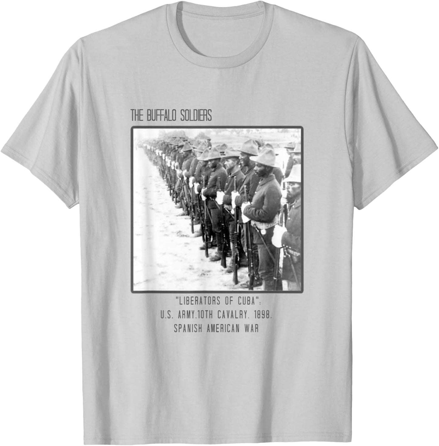 The Buffalo Soldiers Army Liberators of Cuba T-Shirt - T-Shirt | Ash