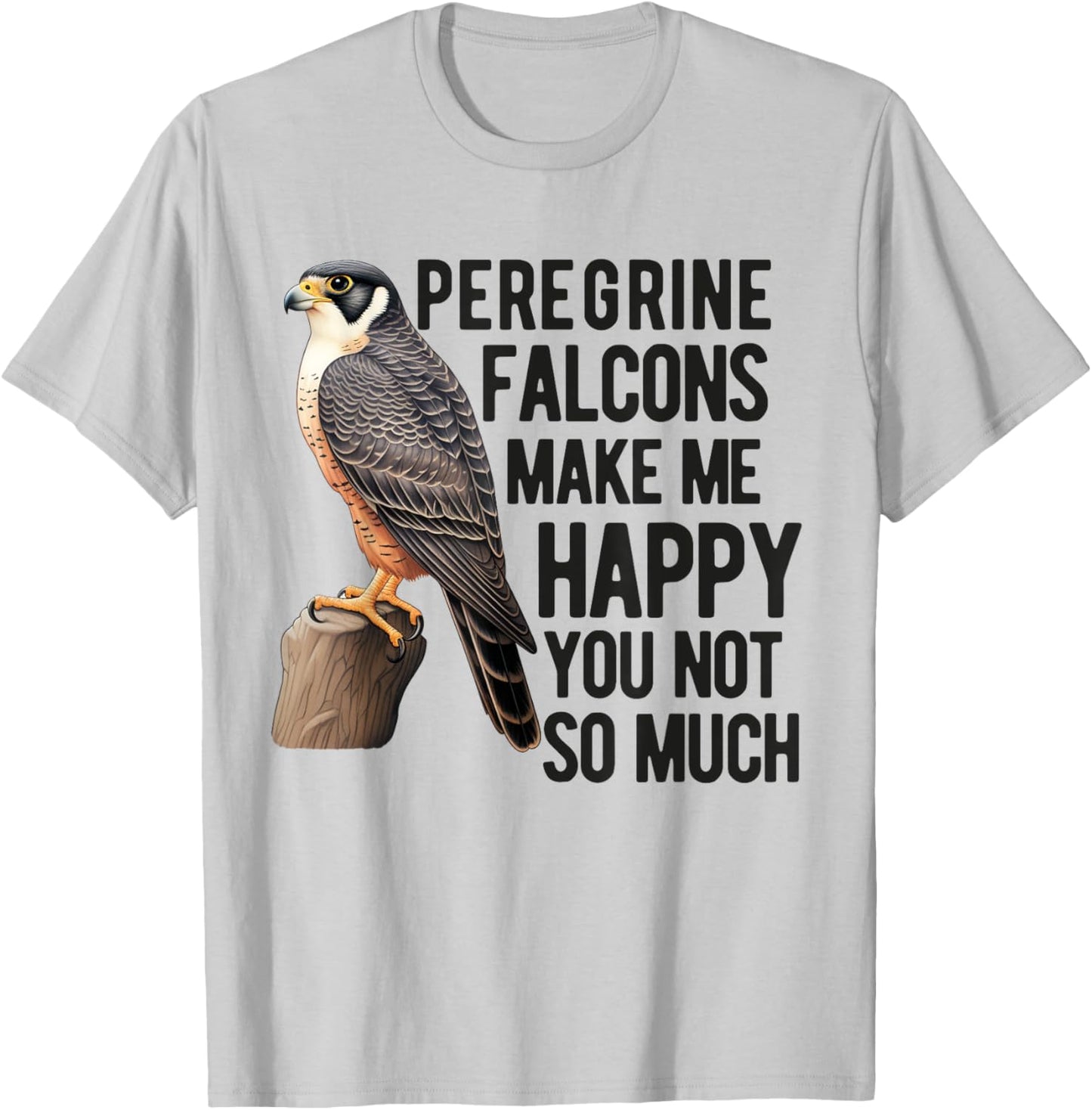 Peregrine Falcon Men Women Falconer Falconry BirdWatching T-Shirt - T-Shirt | Ash