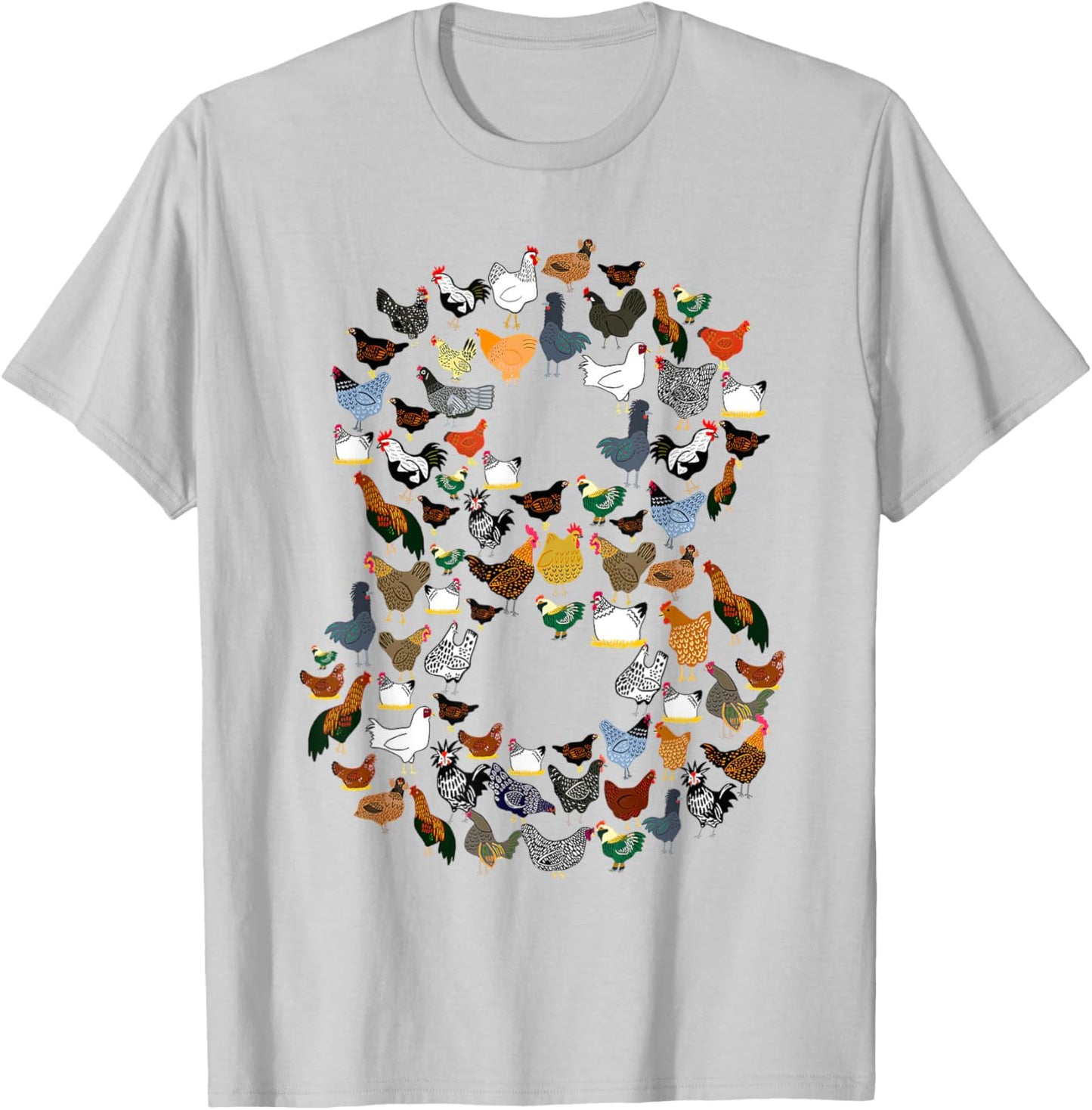 8th Birthday Outfit Girl Boy Eight Year Old Farm Chicken T-Shirt - T-Shirt | Ash
