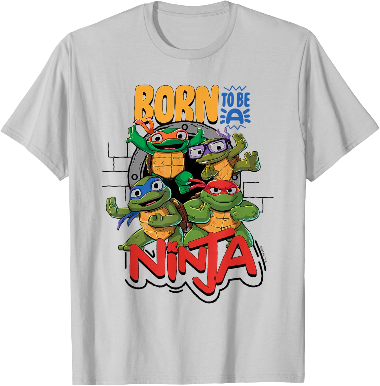 Teenage Mutant Ninja Turtles: Mutant Mayhem Born a Ninja T-Shirt - T-Shirt | Ash
