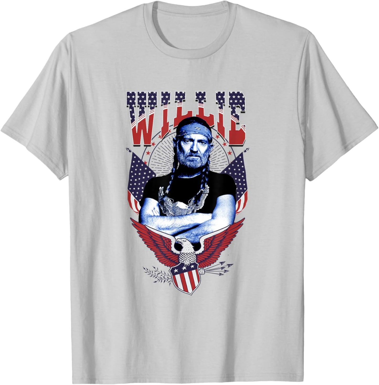 Official Willie Nelson Eagle T-Shirt - T-Shirt | Ash