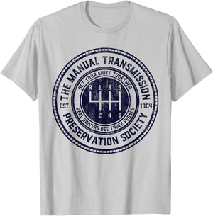 The Manual Transmission Preservation Society Vintage T-Shirt - T-Shirt | Ash