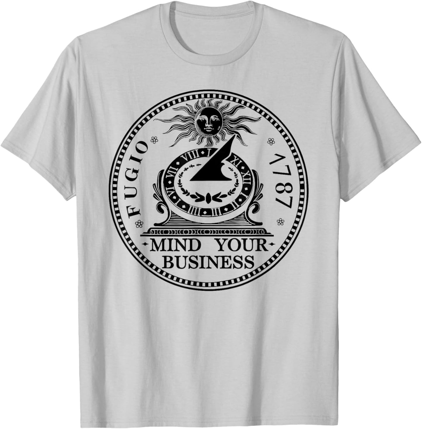 Fugio 1787 Cent Coin Mind Your Business United States Money T-Shirt - T-Shirt | Ash