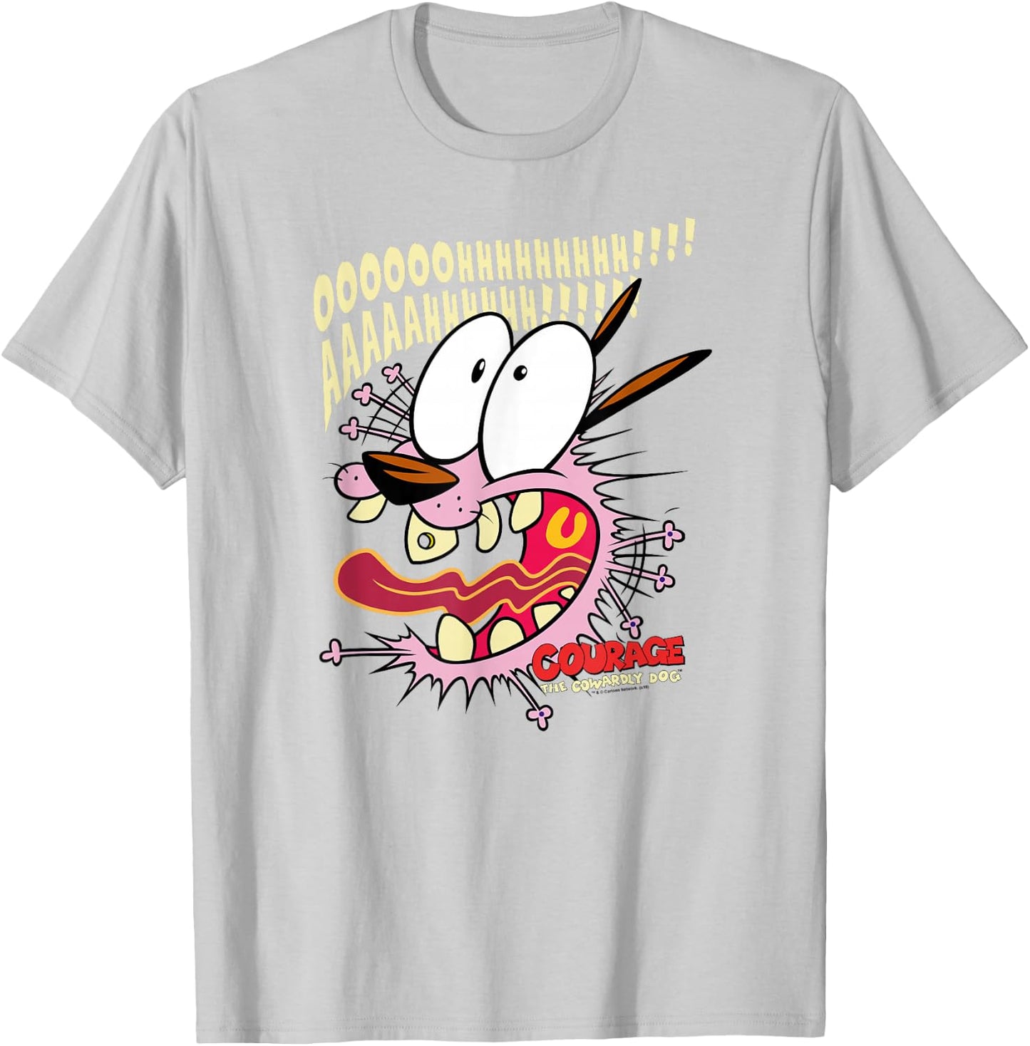 Courage The Cowardly Dog Scaredy Dog T-Shirt - T-Shirt | Ash