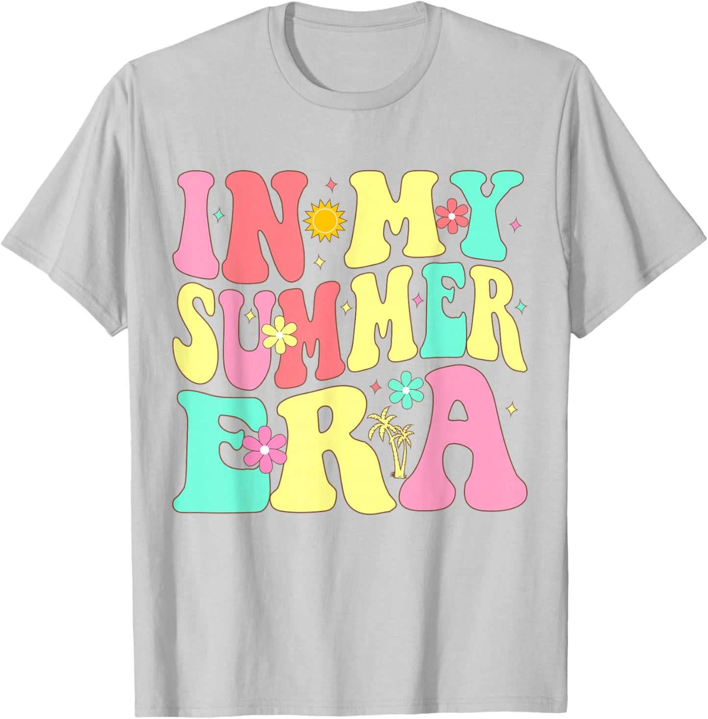 In My Summer Era Groovy Last Day of School Teacher Summer T-Shirt - T-Shirt | Ash