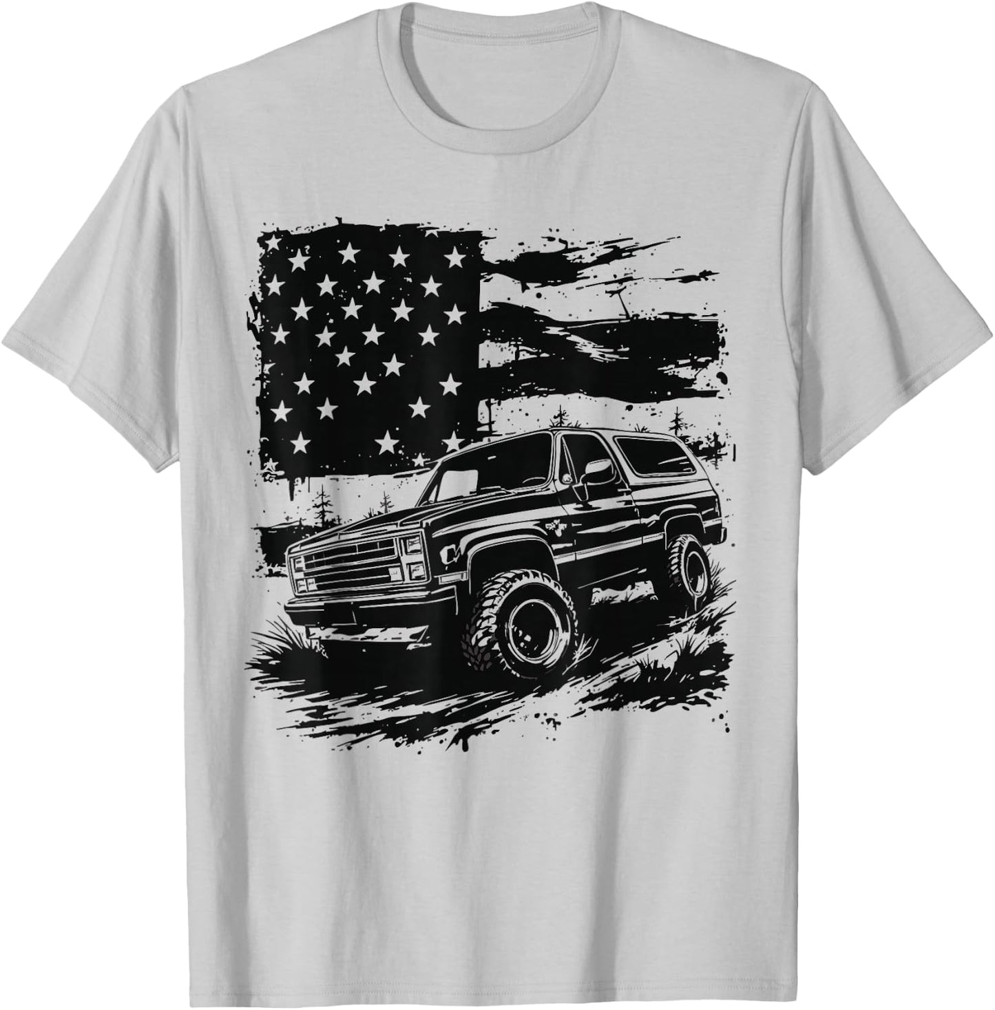 73-91 K5 Blaze Second Generation Patriotic USA Flag K5 T-Shirt - T-Shirt | Ash