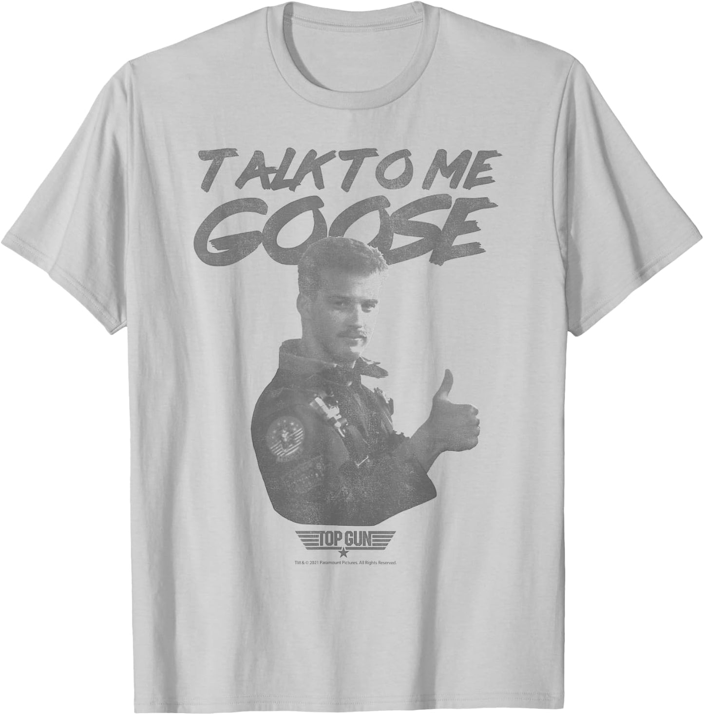 Top Gun Talk to Me Goose Thumbs Up T-Shirt - T-Shirt | Ash