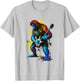 Guitarist Sasquatch Electric Guitar Rock & Roll Bigfoot T-Shirt - T-Shirt | Ash