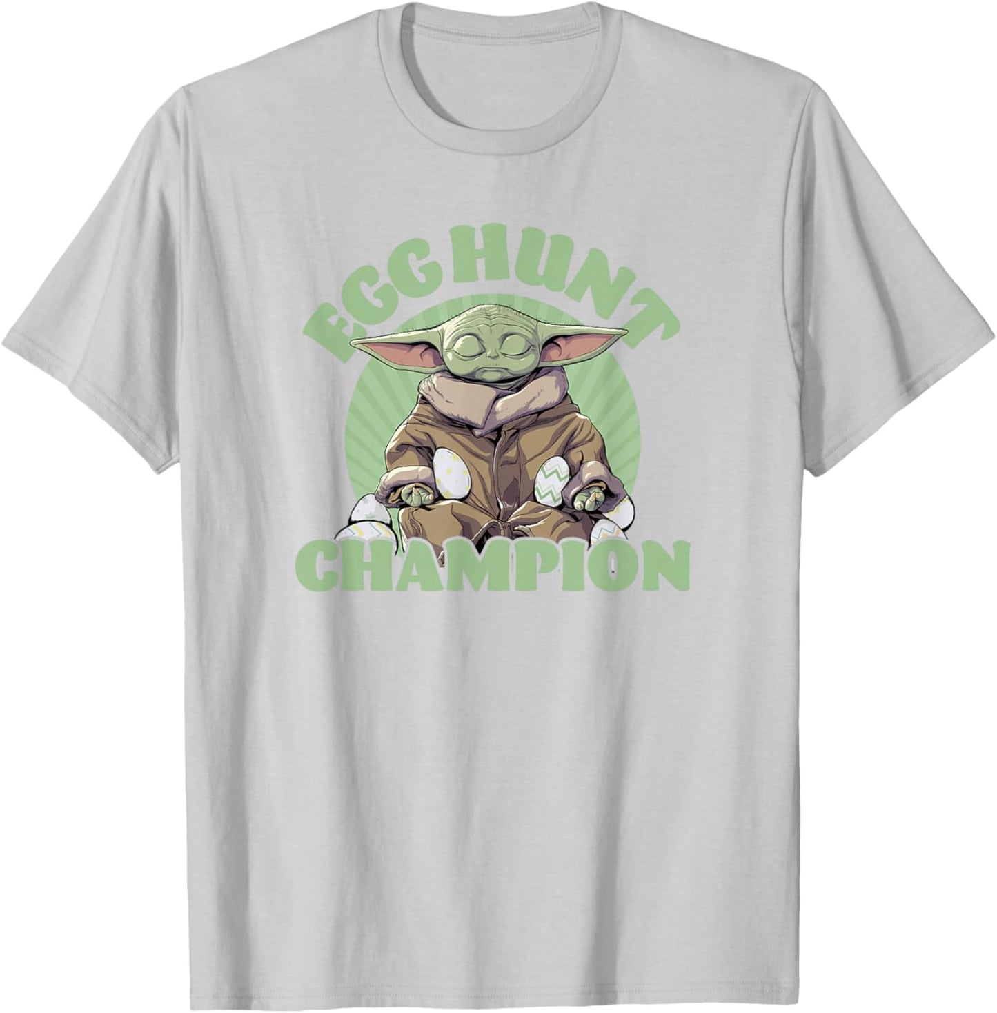 Star Wars: The Mandalorian Grogu Easter Egg Hunt Champion T-Shirt - T-Shirt | Ash