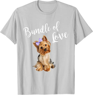 Cute Dog Quote Yorkie Puppy Love Shirt Men Women Kids T-Shirt - T-Shirt | Ash
