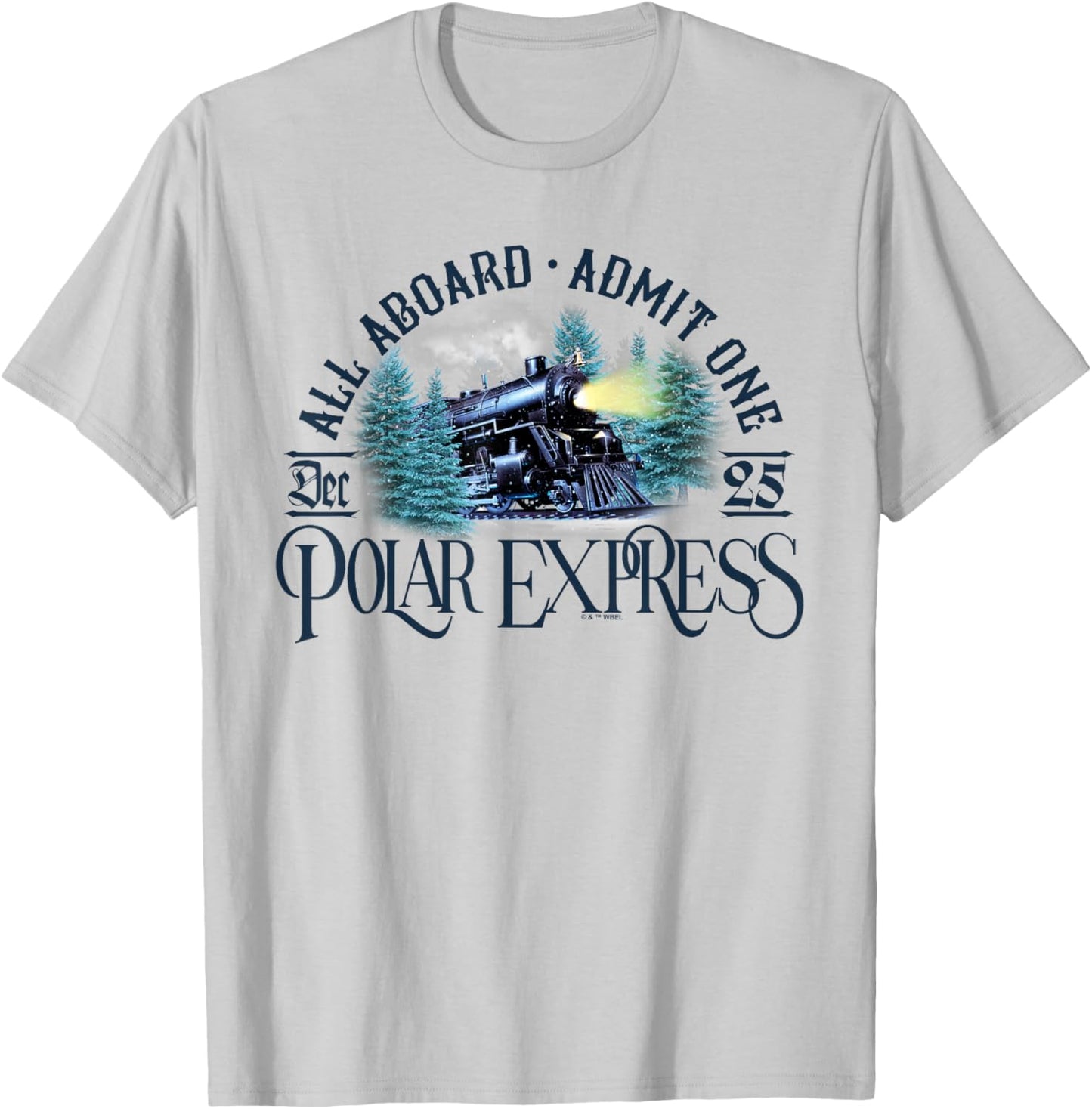 The Polar Express All Aboard T-Shirt - T-Shirt | Ash
