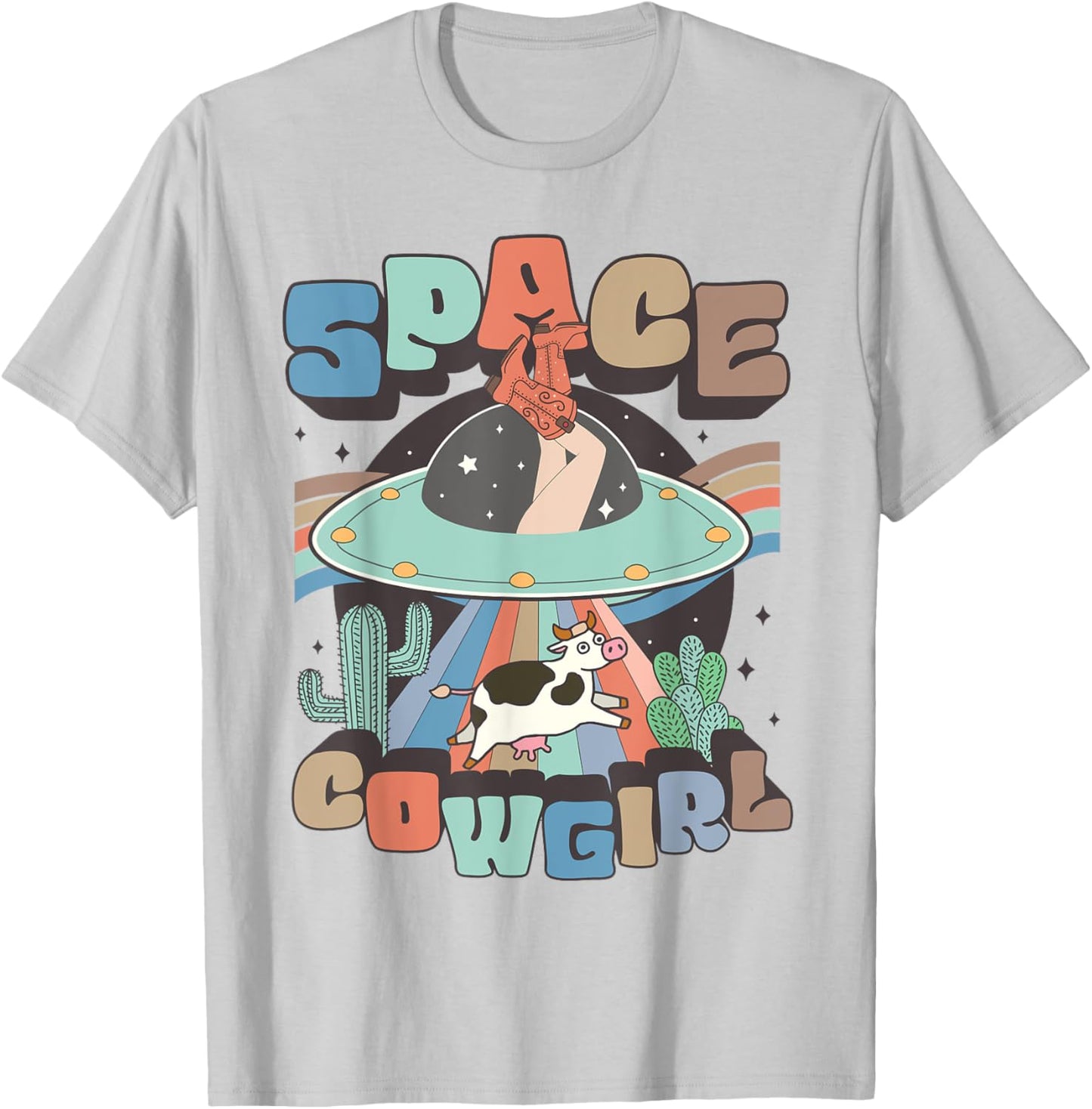 Space Cowgirls Bachelorette Party Rodeo Retro Girls Women T-Shirt - T-Shirt | Ash