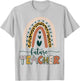 Future Teacher Boho Rainbow Leopard New Grad Student T-Shirt - T-Shirt | Ash