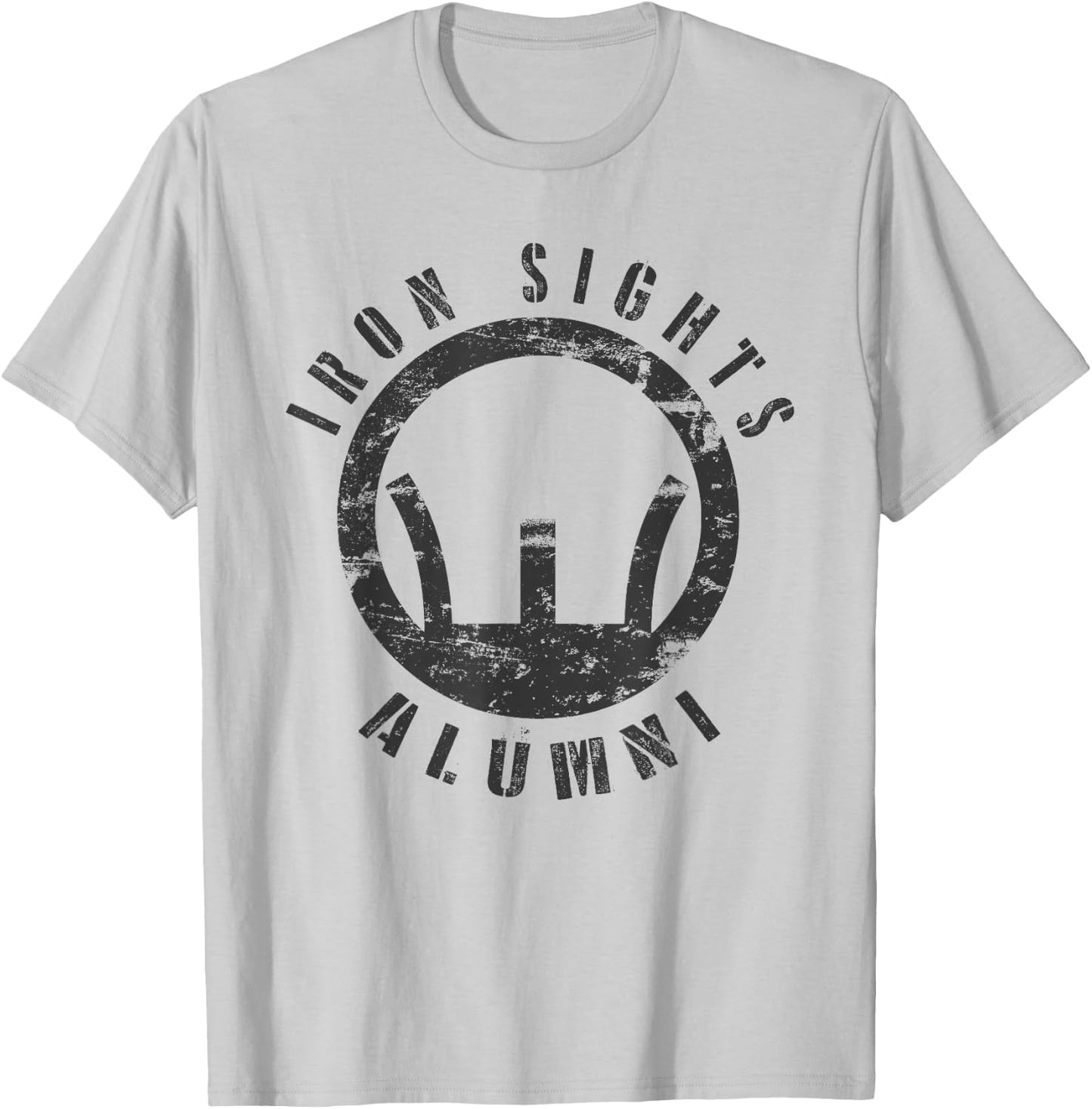 Iron Sights Alumni Boot Camp Shooting Marksmanship Veteran T-Shirt - T-Shirt | Ash
