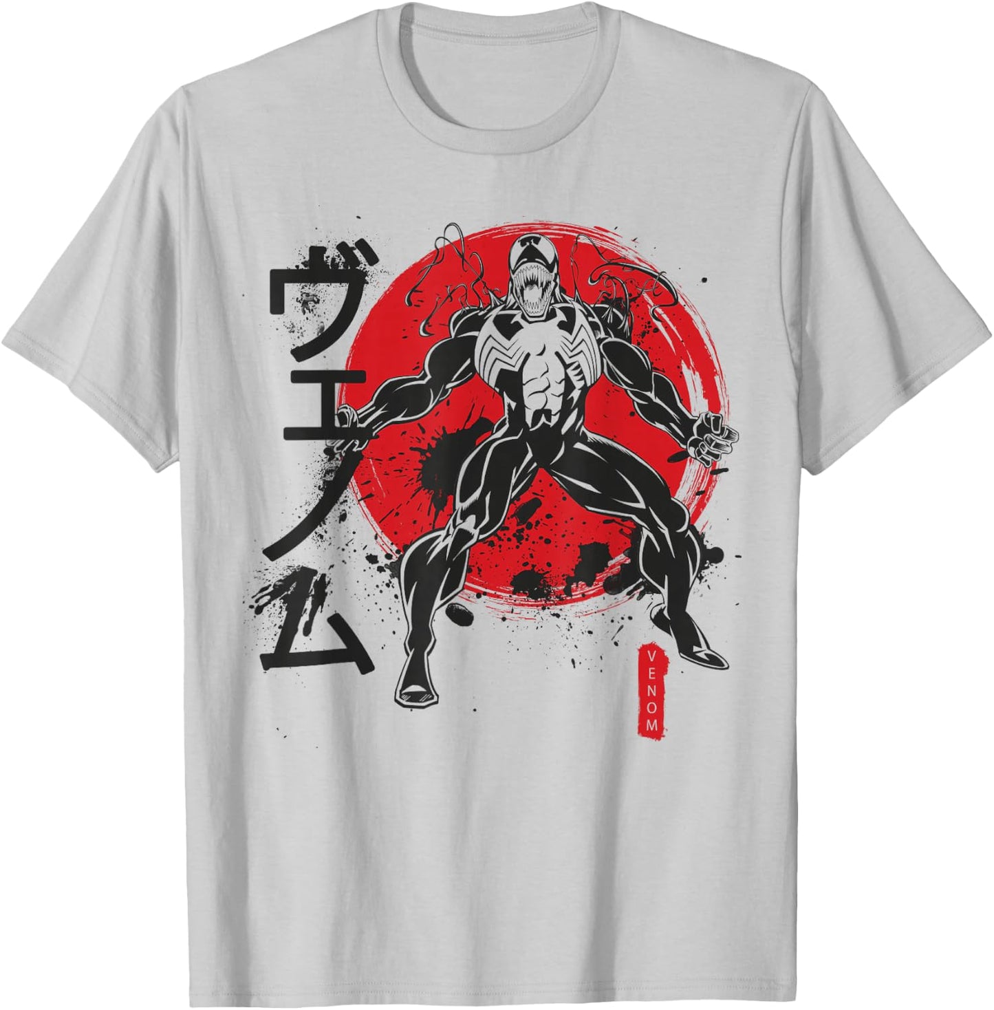Marvel Venom Kanji Portrait T-Shirt - T-Shirt | Ash