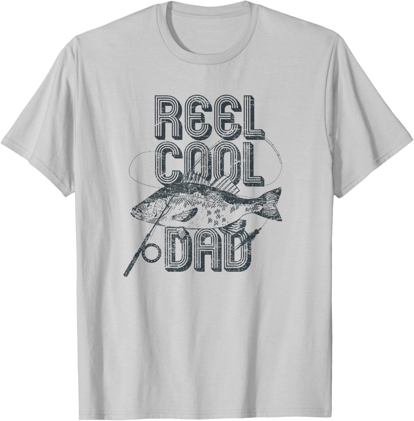 Reel Cool Dad Funny Fishing Fathers Day Gift Fisherman T-Shirt - T-Shirt | Ash