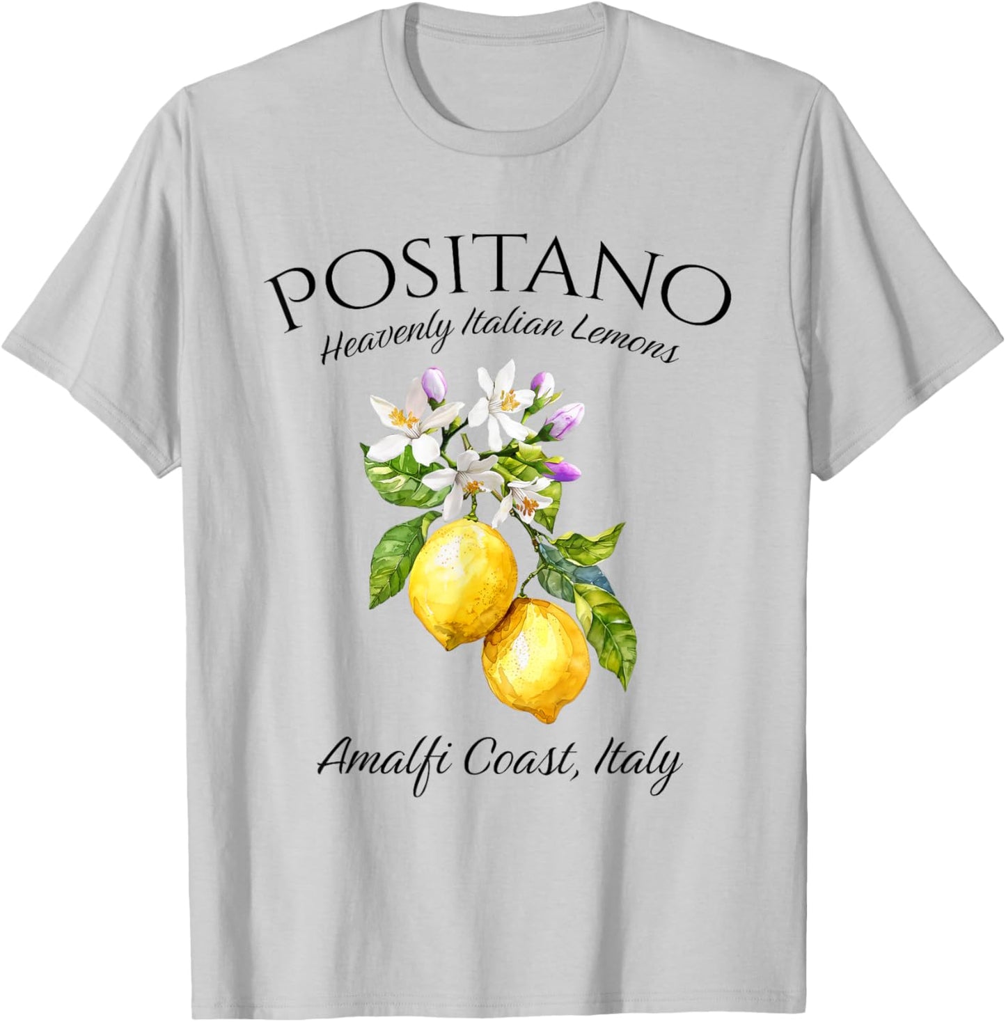 Positano Amalia Coast Italian Lemons Italy T-Shirt - T-Shirt | Ash