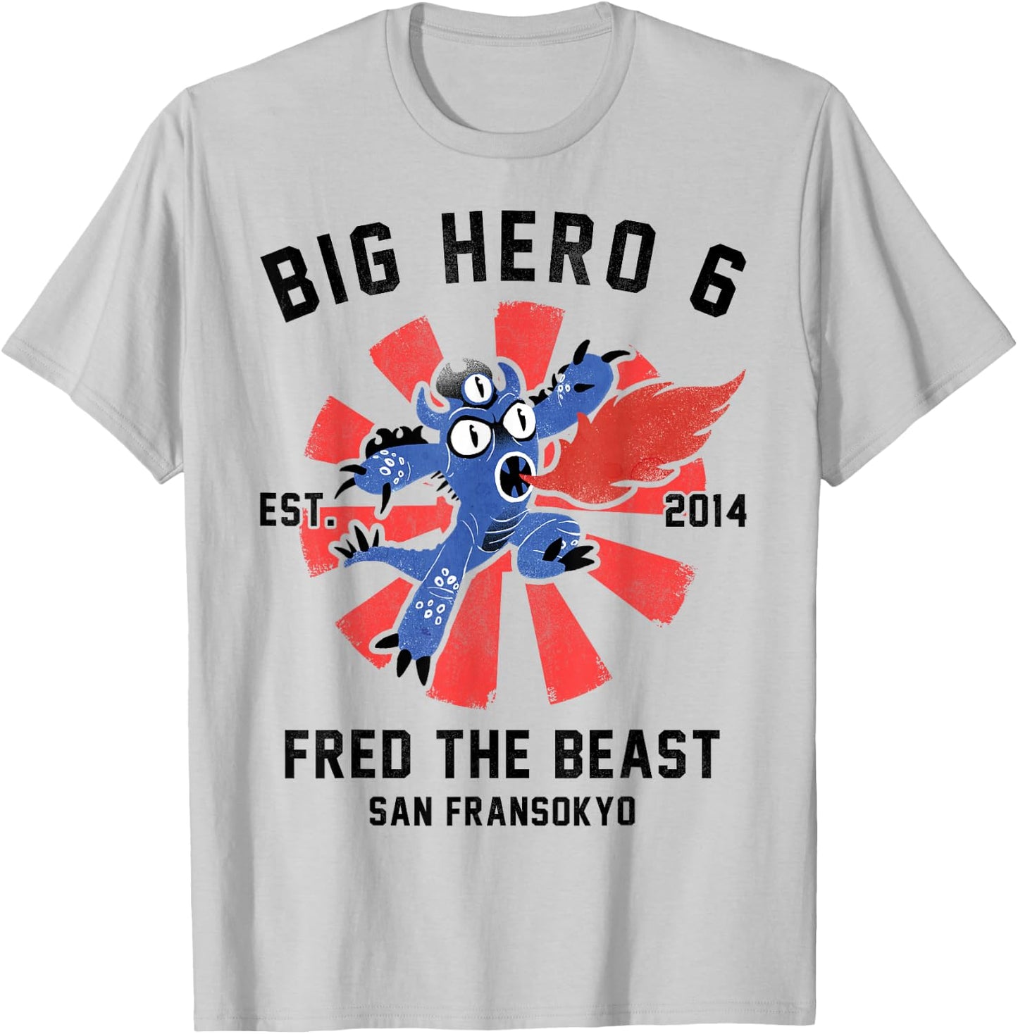 Disney Big Hero 6 Fred The Beast Poster Graphic T-Shirt - T-Shirt | Ash