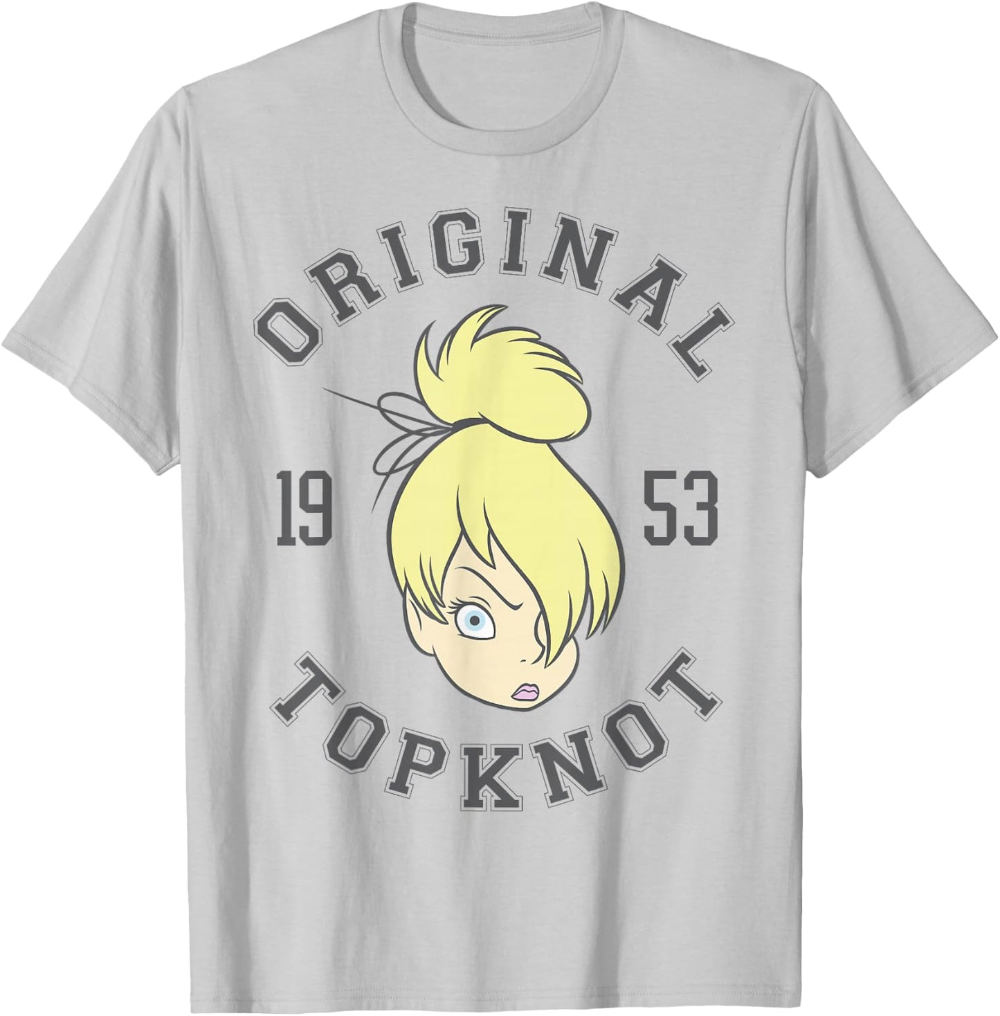 Disney Peter Pan Tinkerbell Original Topknot Graphic T-Shirt - T-Shirt | Ash