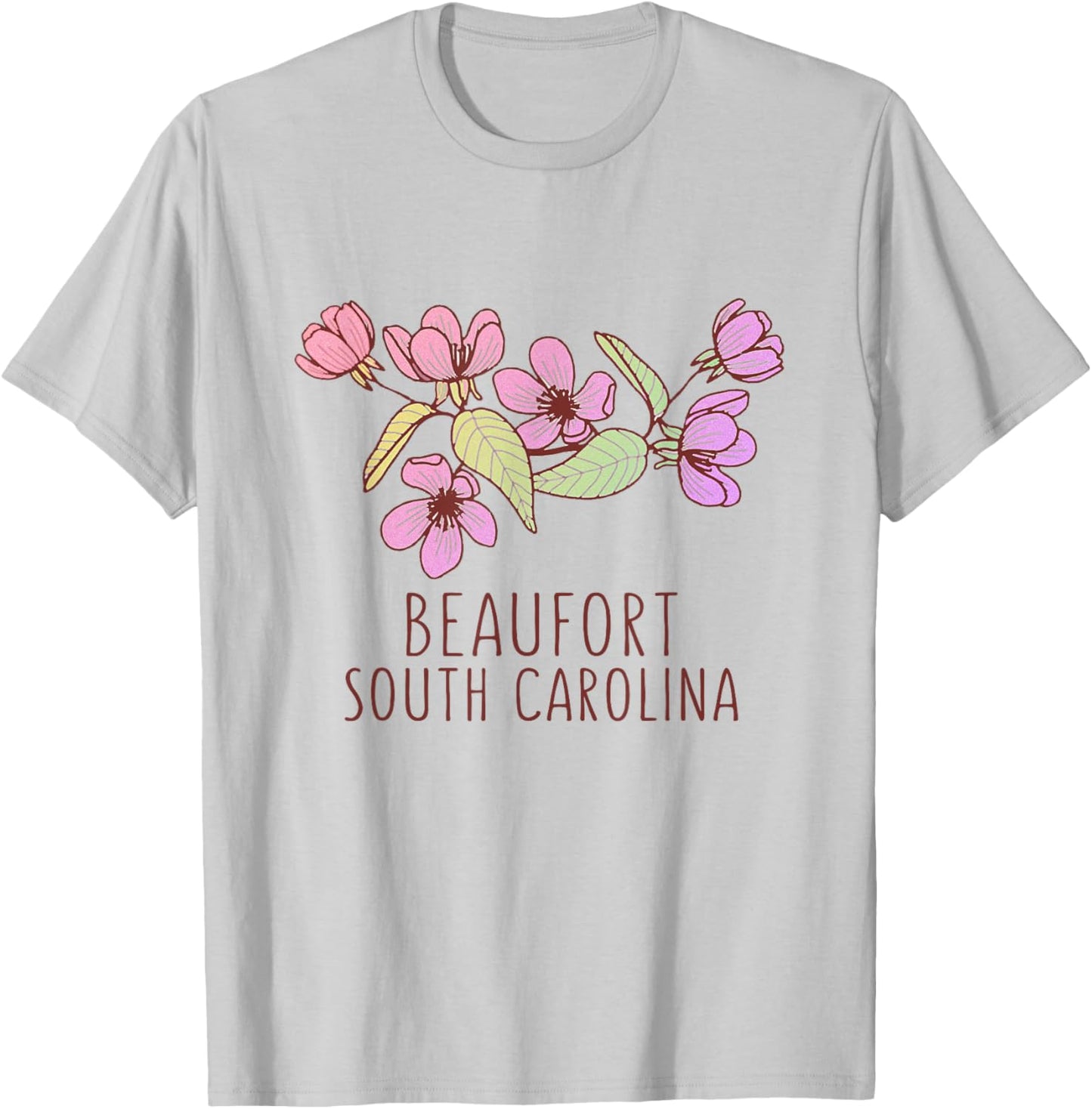 Beaufort South Carolina Wildflowers | Beaufort SC T-Shirt - T-Shirt | Ash