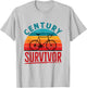 Century Survivor 100 Mile Bicycle Ride Road Cycling T-Shirt - T-Shirt | Ash