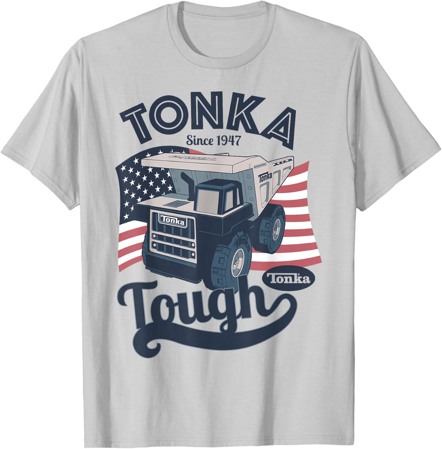 Tonka Tough American Flag Logo T-Shirt - T-Shirt | Ash