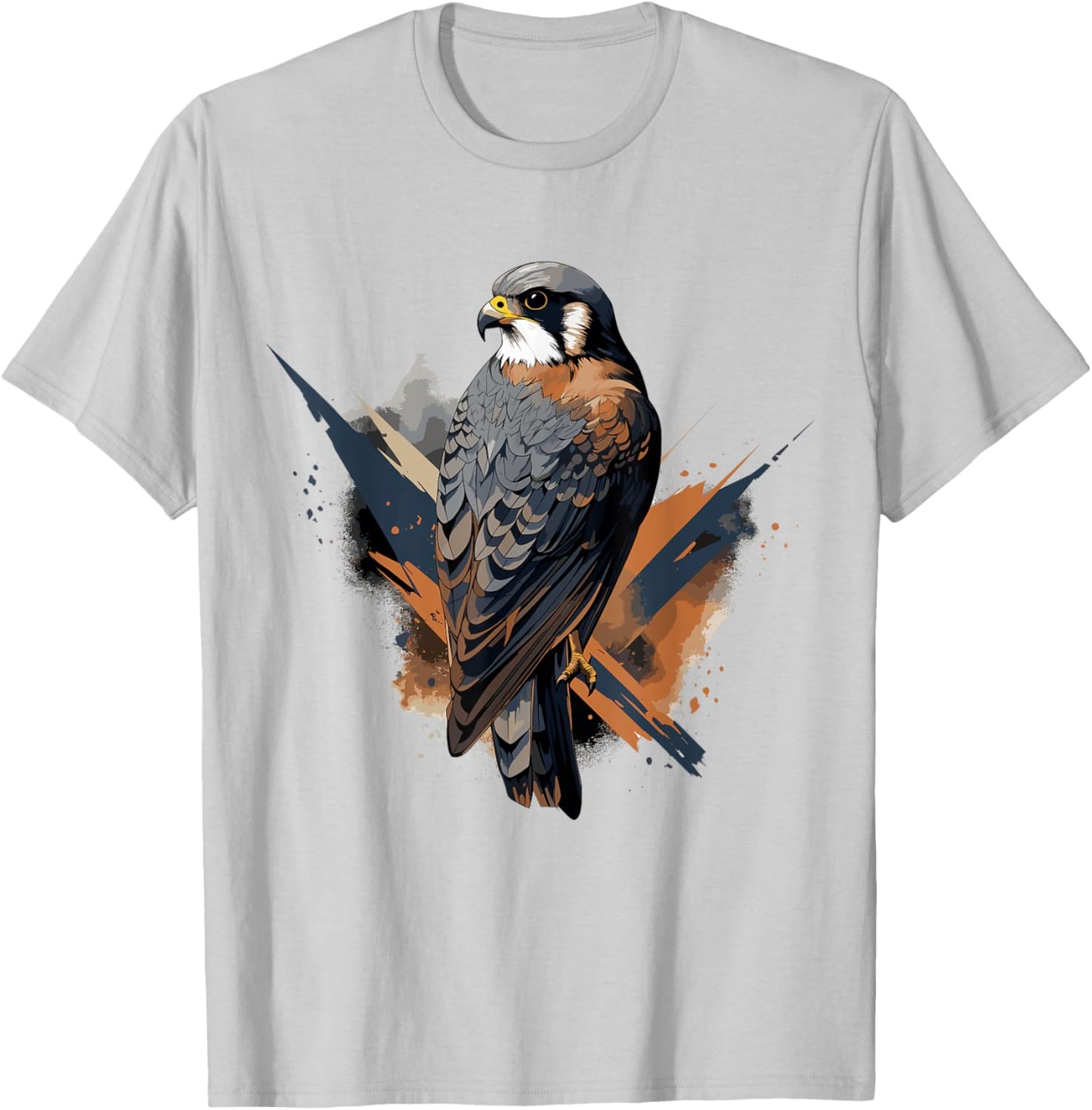 American Kestrel Bird Geometric Patten Art,Cute Kestrel Lov T-Shirt - T-Shirt | Ash