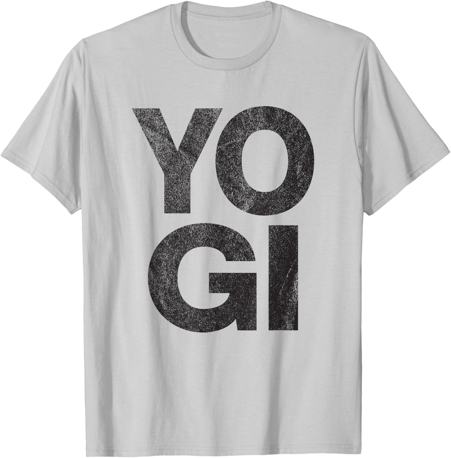 YOGI - distressed retro yoga lover workout gym exercise zen T-Shirt - T-Shirt | Ash