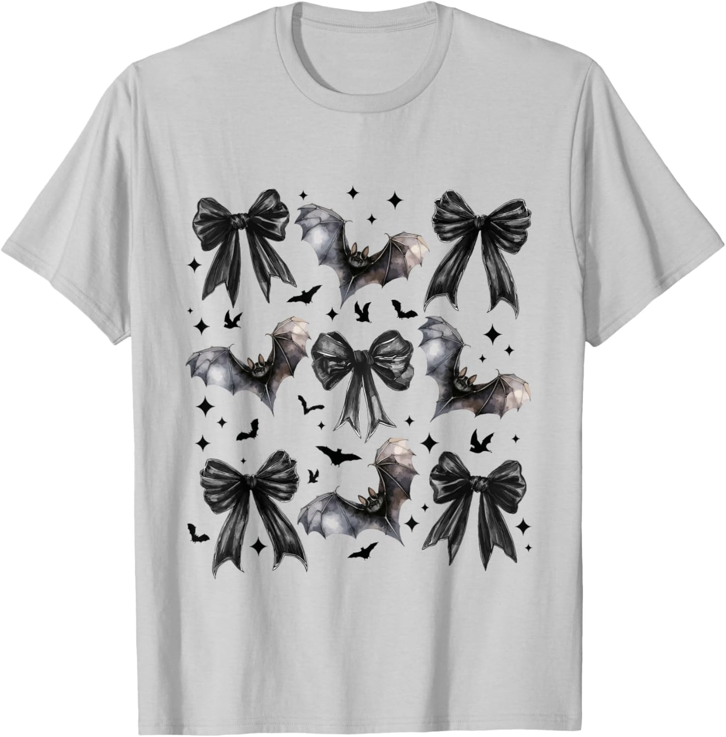 Halloween Bat Coquette Bow Halloween Bat Coquette Bows Women T-Shirt - T-Shirt | Ash