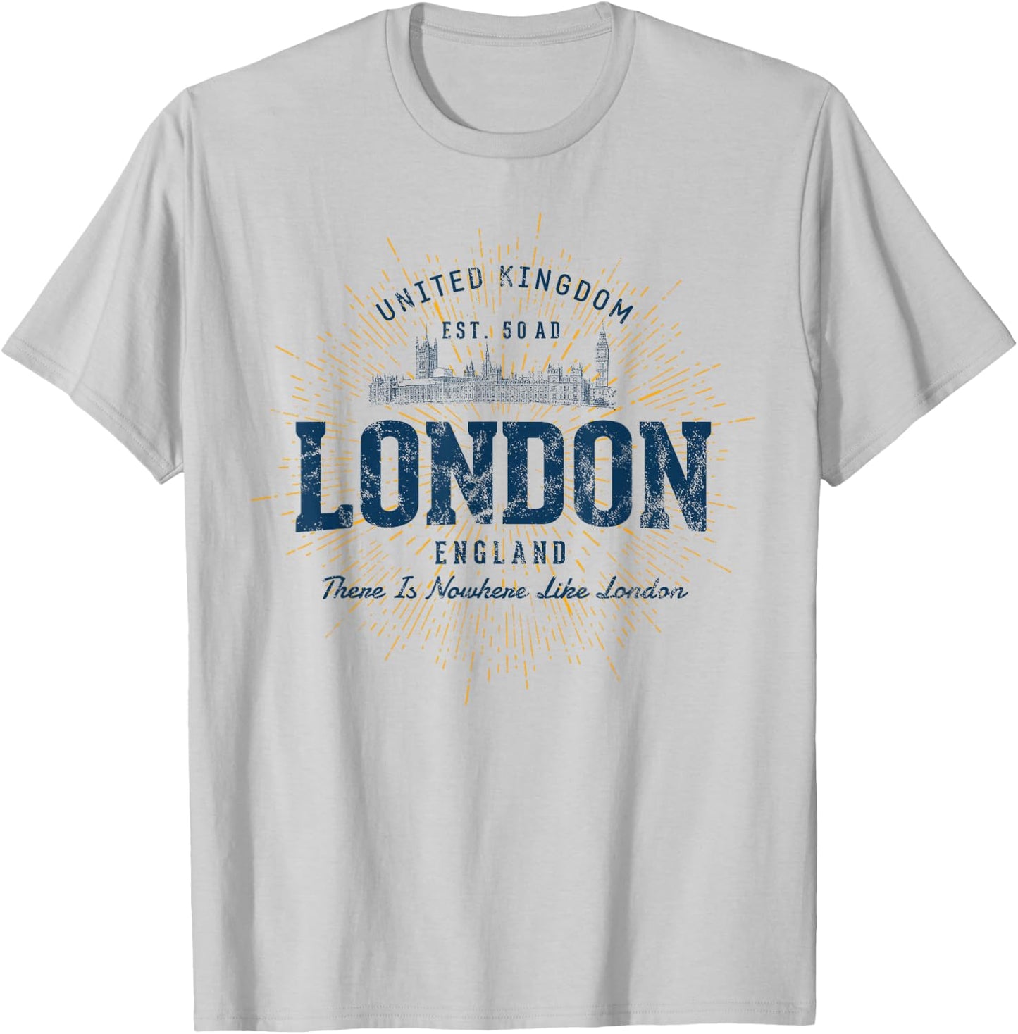 England Vintage London Retro T-Shirt - T-Shirt | Ash