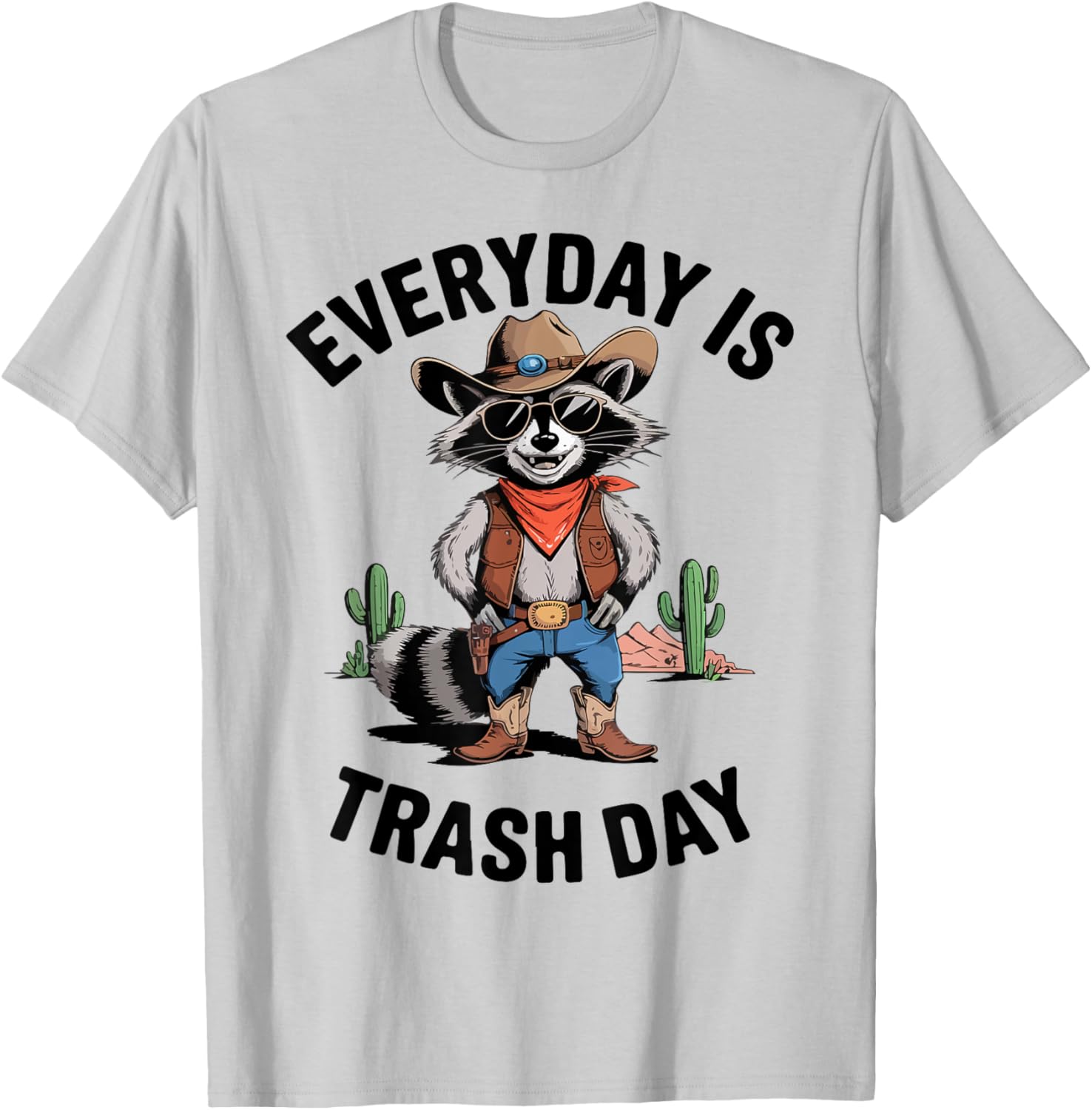 Everyday Is Trash Day Funny Raccoon Racing Car Toddler Boy T-Shirt - T-Shirt | Ash