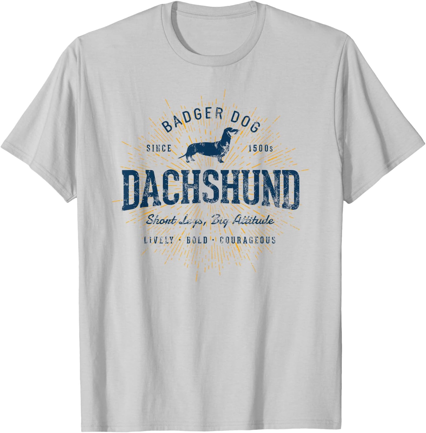 Retro Dachshund Vintage T-Shirt - T-Shirt | Ash