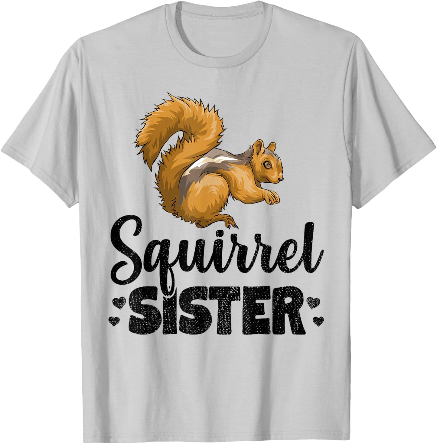 Squirrel Sister Squeak Chestnut Animal T-Shirt - T-Shirt | Ash