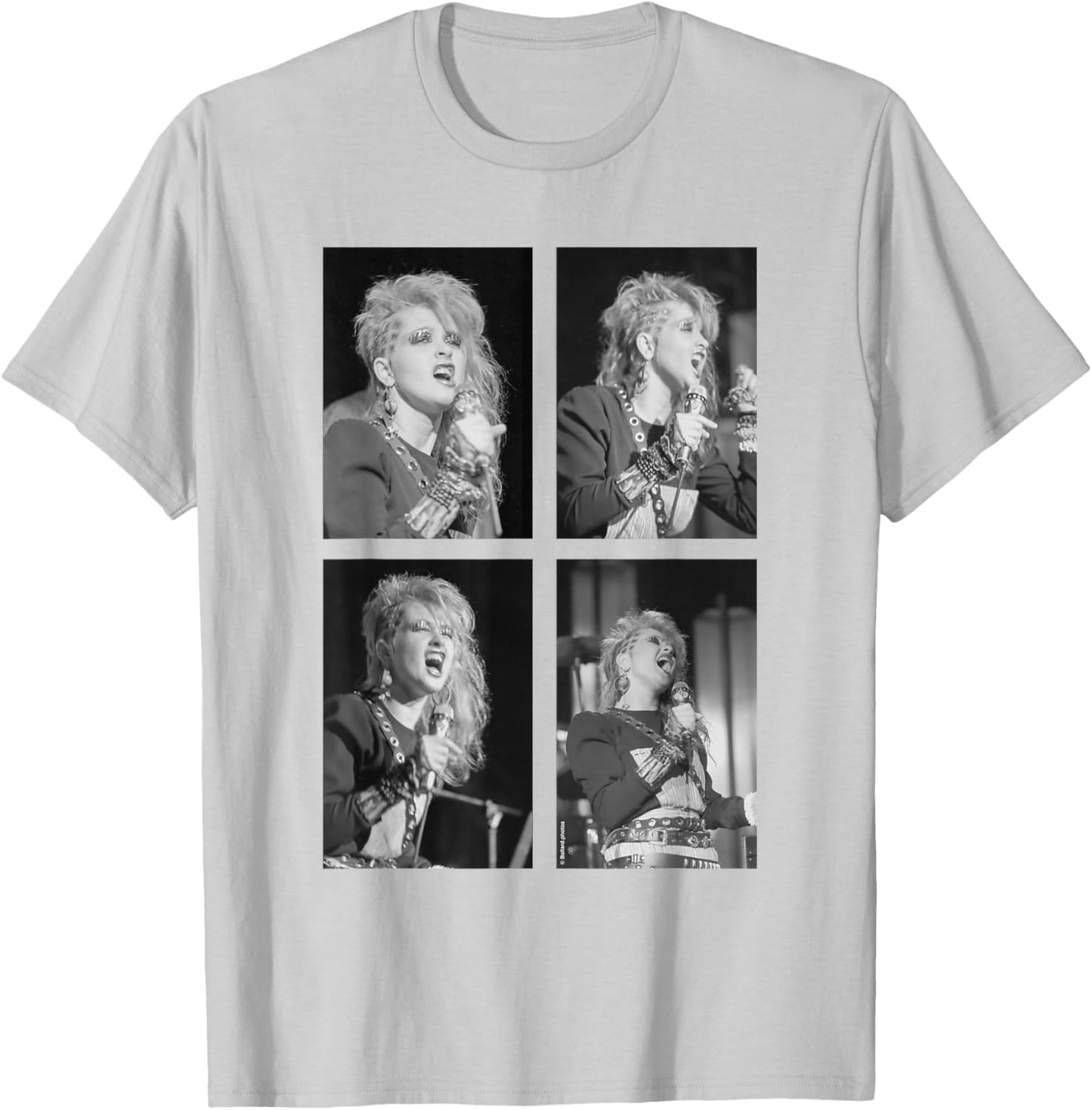 Cyndi Lauper 1980's Live Performance by Allan Ballard T-Shirt - T-Shirt | Ash