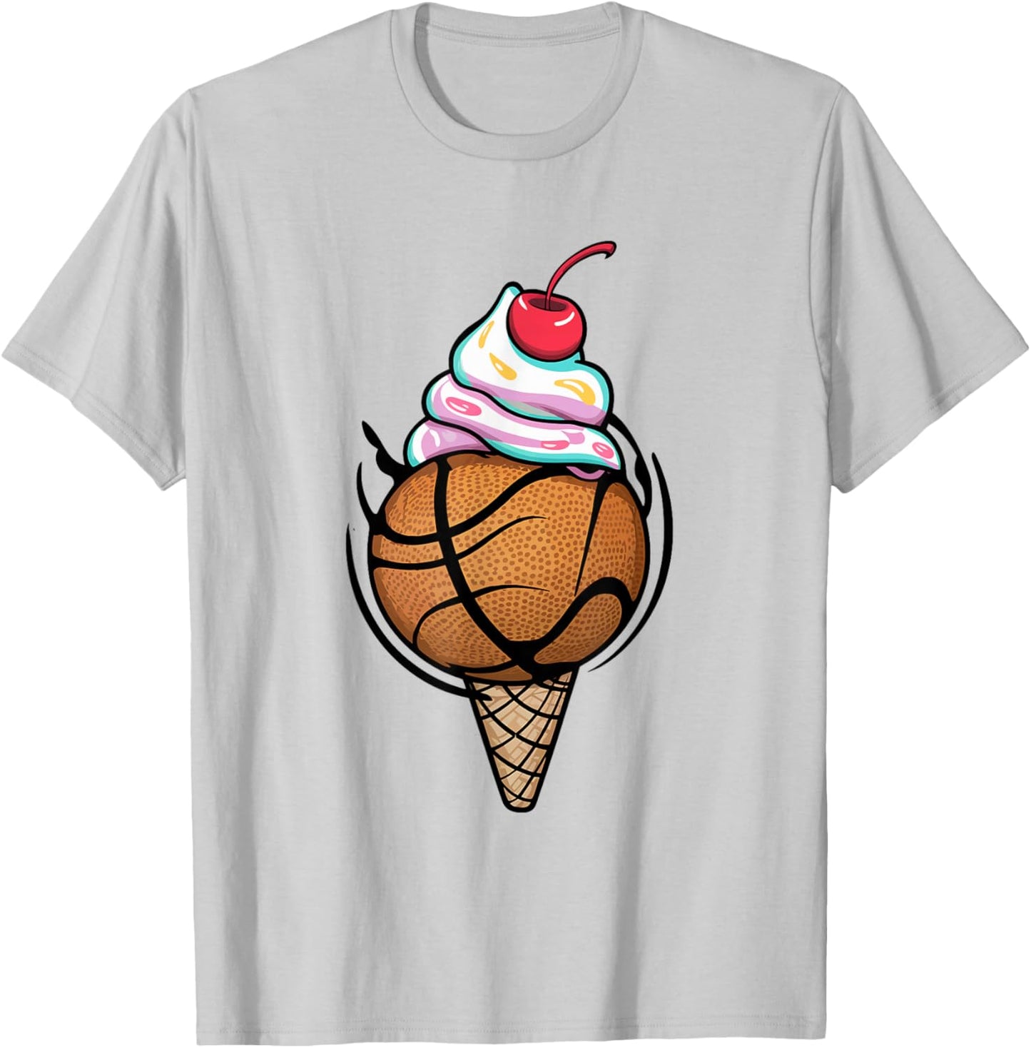 Basketball ice cream basketball T-Shirt - T-Shirt | Ash