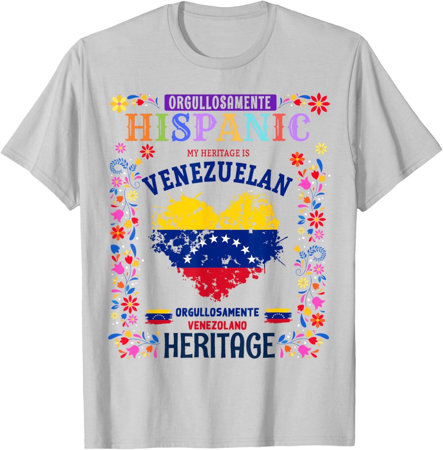 Venezuelan Flag Idea For Kids & Venezuela Latin Heritage T-Shirt - T-Shirt | Ash