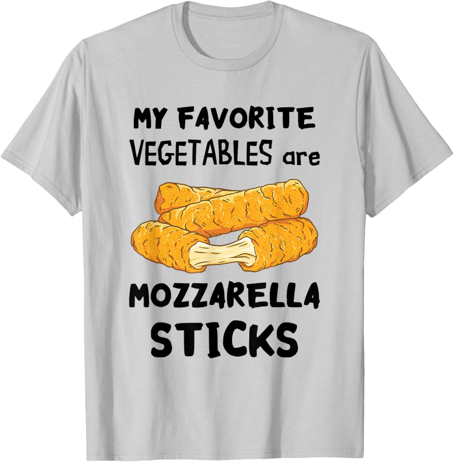 Mozzarella Sticks Melted Cheese Stick Favorite Vegetable T-Shirt - T-Shirt | Ash