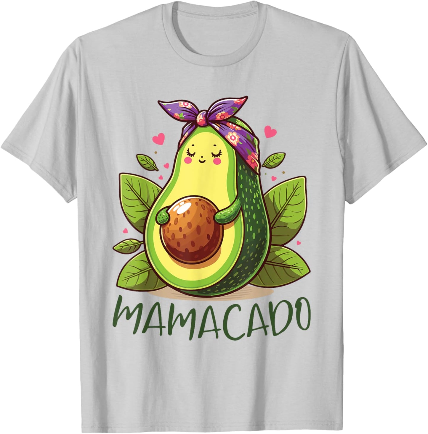 Mother's Day Avocado Lover Pregnancy Announcement Mamacado T-Shirt - T-Shirt | Ash