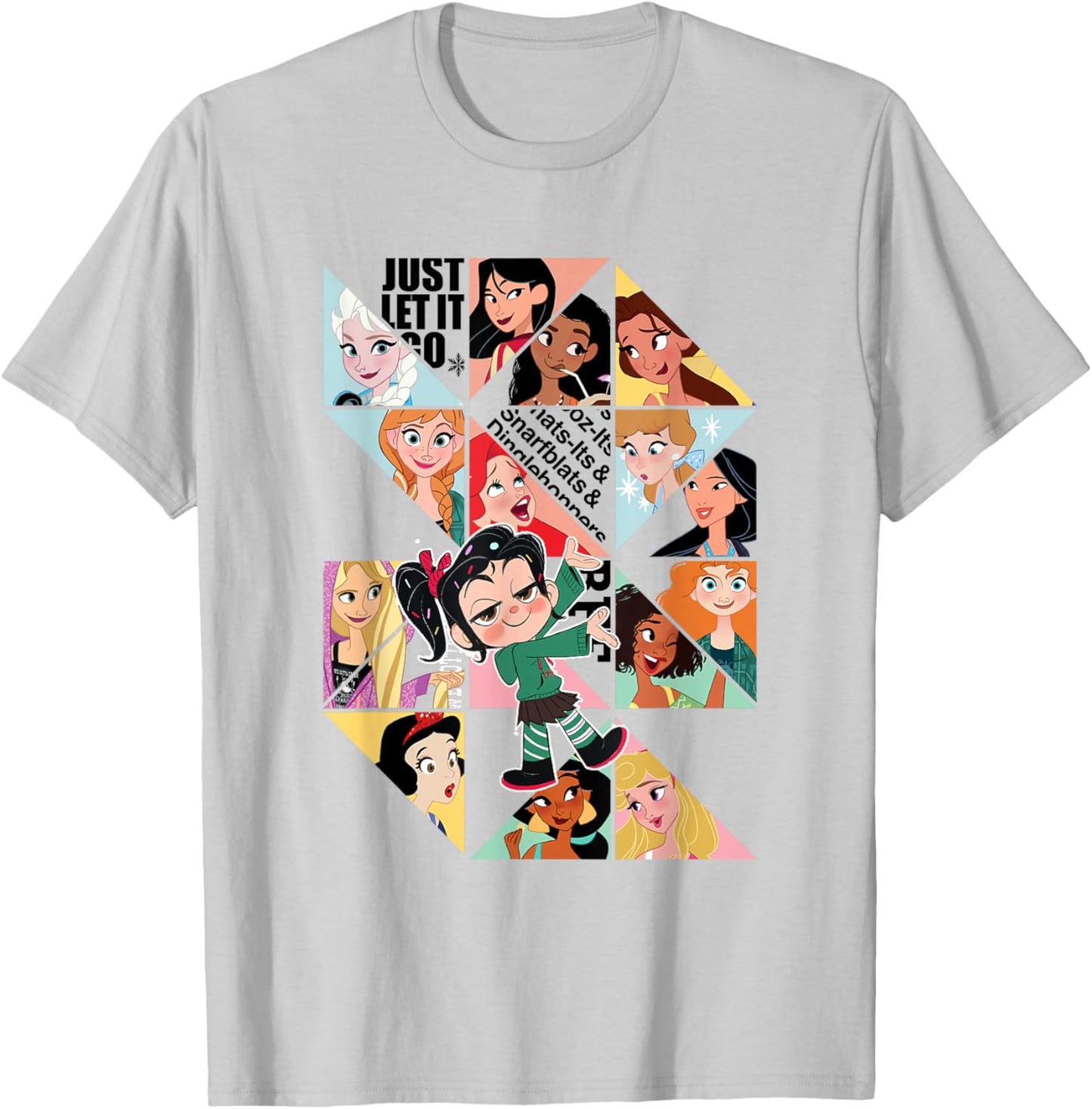 Disney Wreck-It Ralph Vanellope Presents Disney Princesses T-Shirt - T-Shirt | Ash