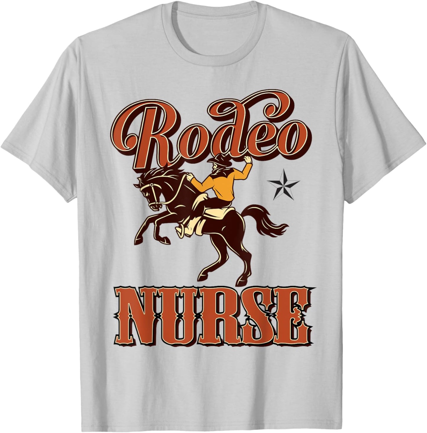 Nurse Birthday Cowboy Cowgirl Western Rodeo RN Bday Party T-Shirt - T-Shirt | Ash