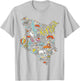 Travel Africa Kenya Map Nairobi Safari Masai Mara Vacation T-Shirt - T-Shirt | Ash