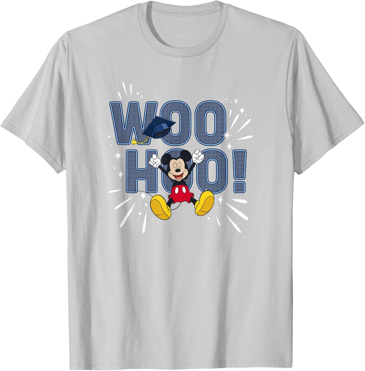 Disney Mickey Mouse Graduation Celebration Woo Hoo! T-Shirt - T-Shirt | Ash