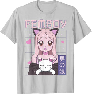 Femboy Crossdressing Crossdresser MTF Anime T-Shirt - T-Shirt | Ash